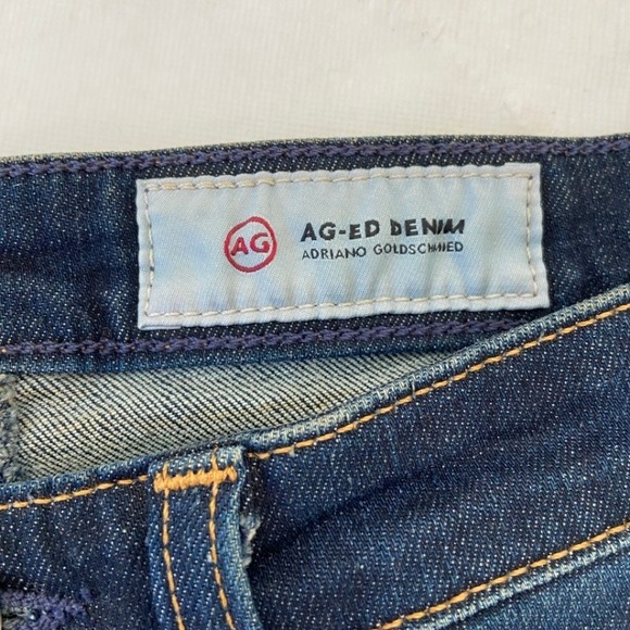 Adriano Goldschmied The Jodi High Rise Slim Flare Dark Blue Denim Jeans Women 25 - Picture 9 of 12